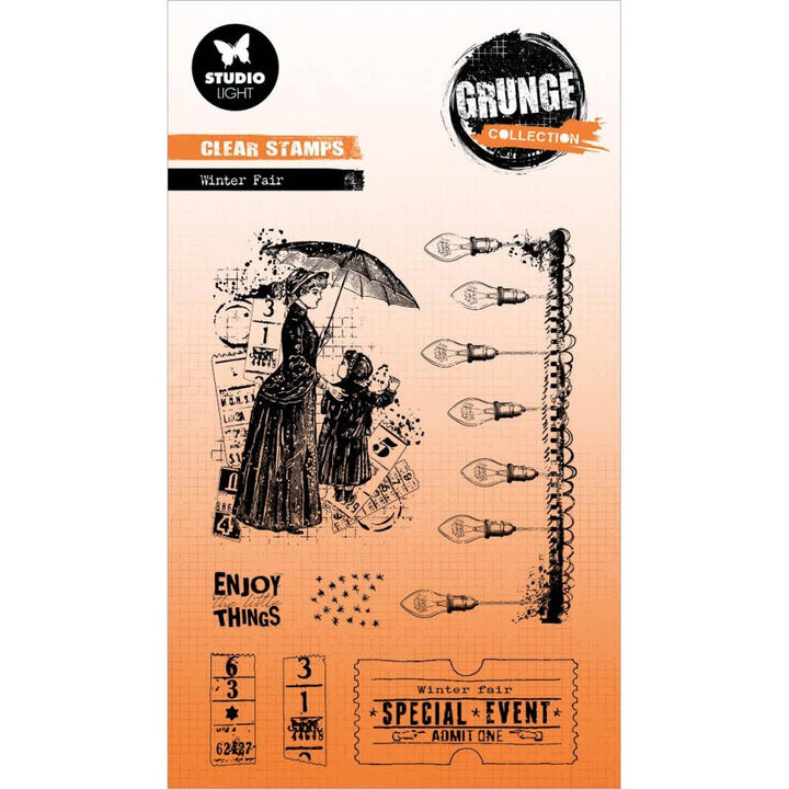 Studio Light Grunge Clear Stamp: Nr. 680, Winter Fair (5A0023JN1G6KG)