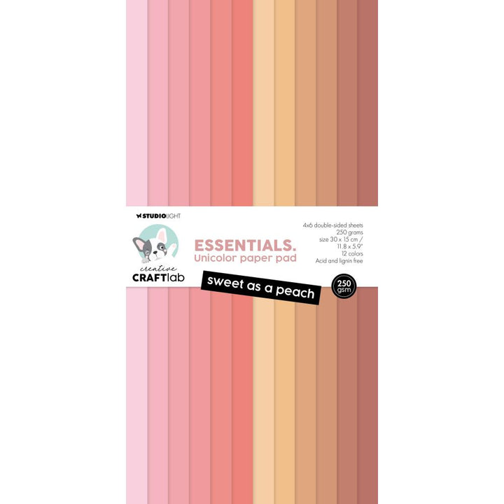 Studio Light Essentials Unicolor 11.8"X5.9" Paper Pad: Nr. 190, Sweet As A Peach, 24/Pkg (5A0023MY1G6KJ)