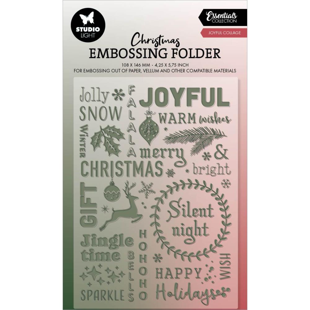 Studio Light Essentials Embossing Folder: Nr. 22, Joyful Collage (5A0023M91G6KM)