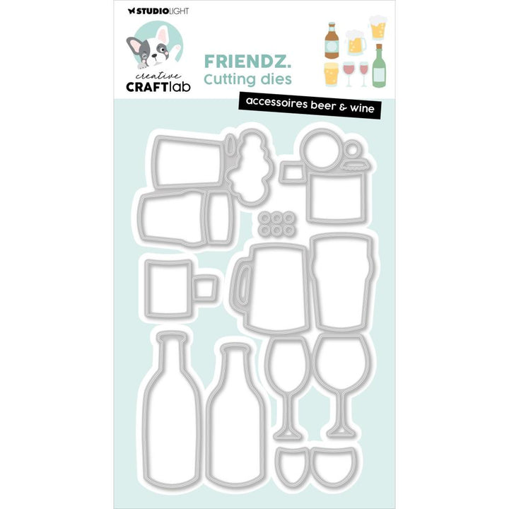 Studio Light Friendz Cutting Die: Nr. 816, Accessories Beer & Wine (5A0023NC1G6LC)