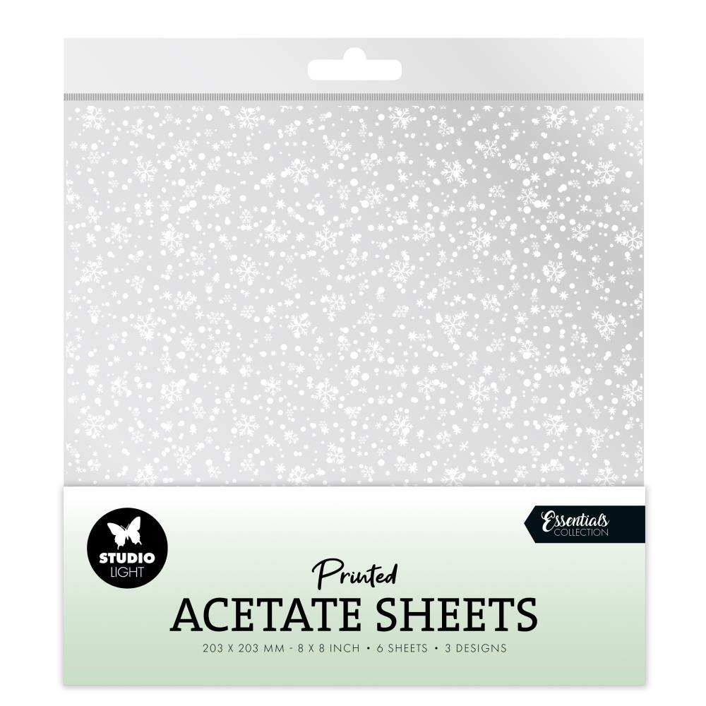 Studio Light Essentials Acetate Sheet: Nr. 08, Snowflakes, 6/Pkg (5A0023HY1G6LG)