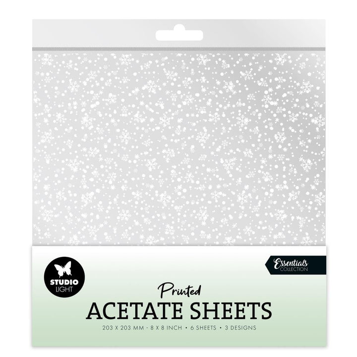 Studio Light Essentials Acetate Sheet: Nr. 08, Snowflakes, 6/Pkg (5A0023HY1G6LG)