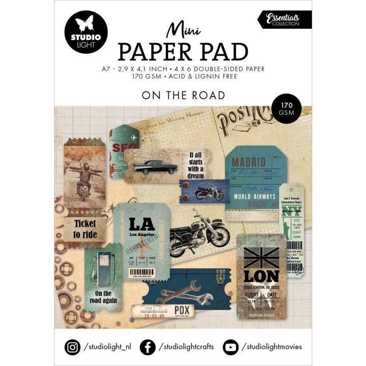 Studio Light Essentials 3"X4" Mini Paper Pad: Nr. 212, On The Road, 24/Pkg (5A0023GG1G6LP)