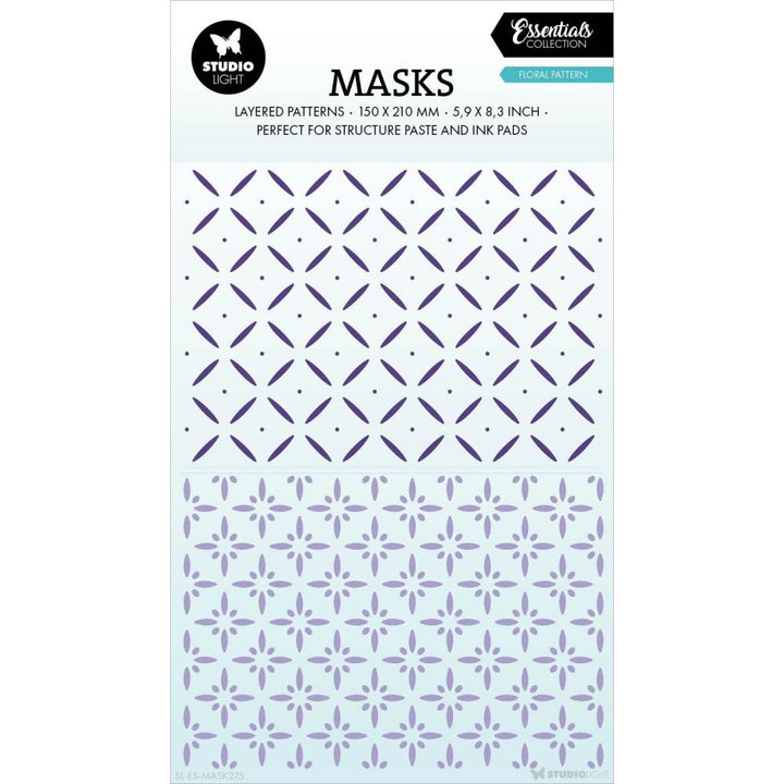 Studio Light Essentials 5.9"X8.25" Stencil: Nr. 275, Floral Pattern (5A0023HX1G6LT)