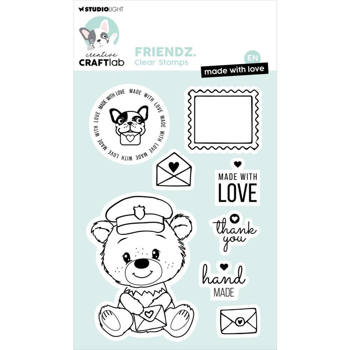 Studio Light Freindz Clear Stamps: Nr. 709, Made With Love (5A0023KG1G6M5)