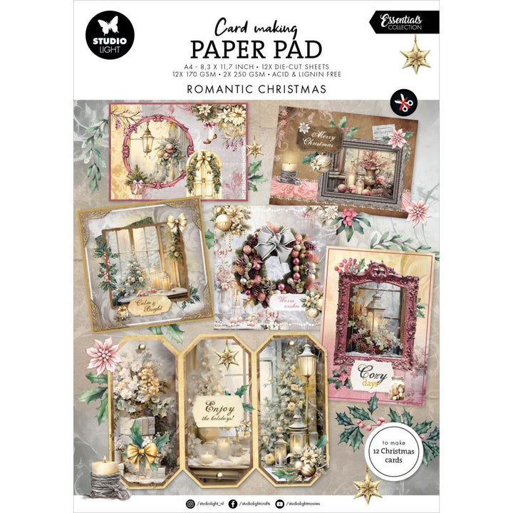 Studio Light Essentials Card Making Pad: Nr. 11, Romantic Christmas, 14/Pkg (5A0023GK1G6N0)