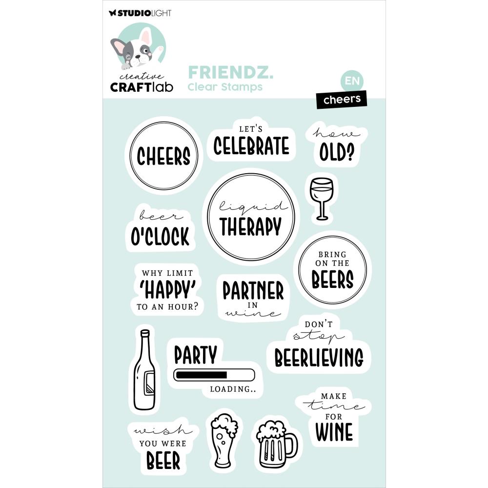 Studio Light Friendz Clear Stamps: Nr. 660, Cheers (5A0023KP1G6N1)