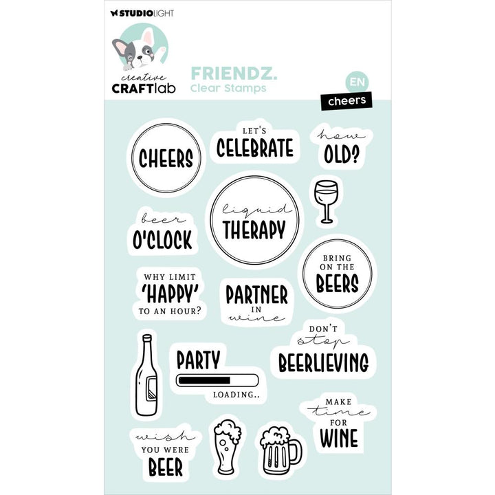 Studio Light Friendz Clear Stamps: Nr. 660, Cheers (5A0023KP1G6N1)