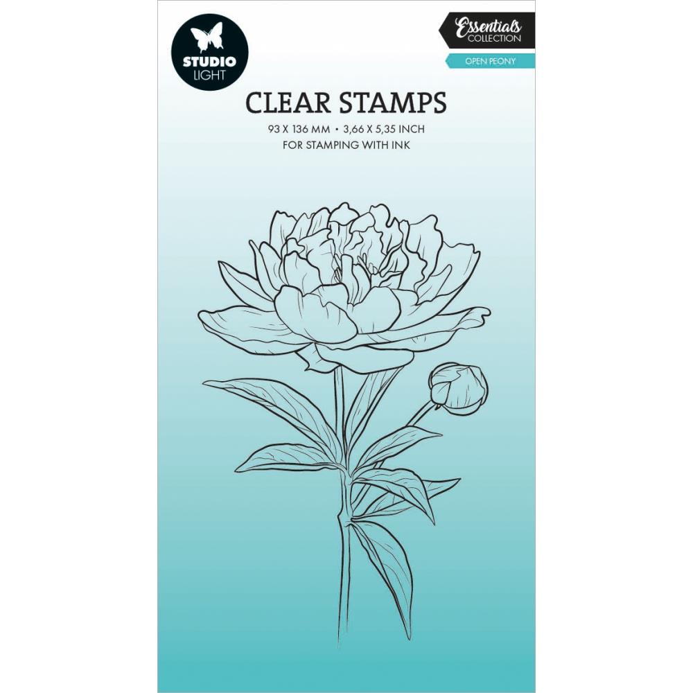 Studio Light Essentials Clear Stamp: Nr. 694, Open Peony (5A0023KB1G6N8)