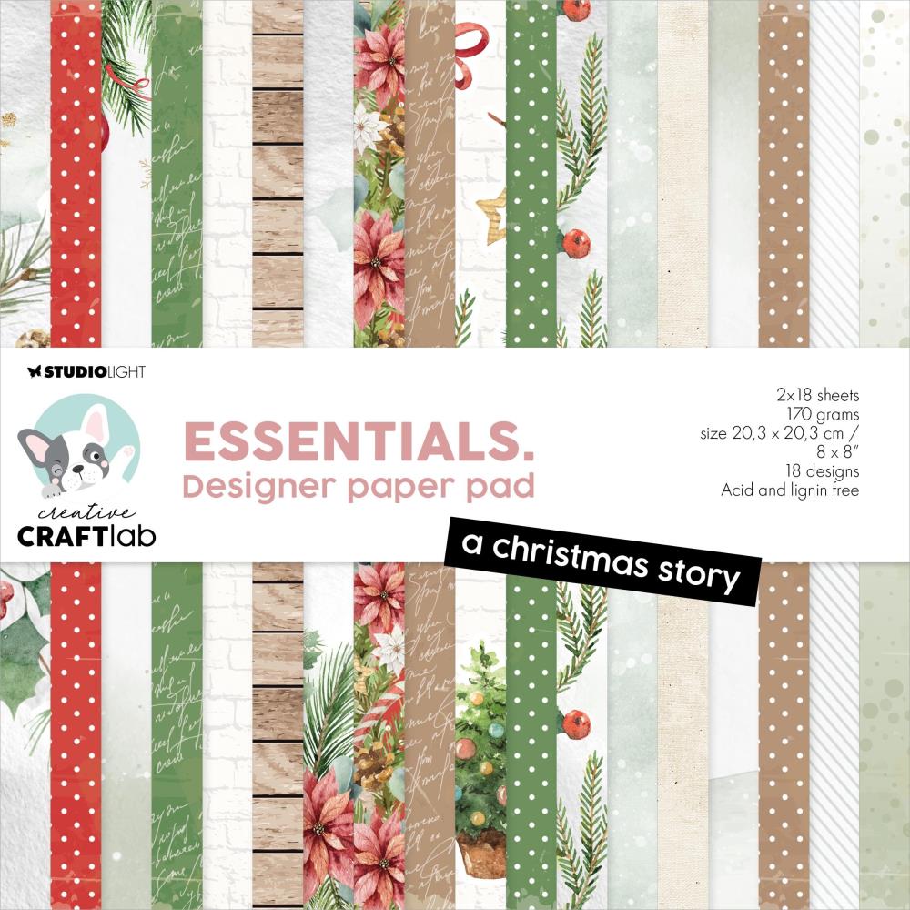 Studio Light Essentials 8"X8" Paper Pad: Nr. 220, A Christmas Story, 36/Pkg (5A0023KL1G6NC)