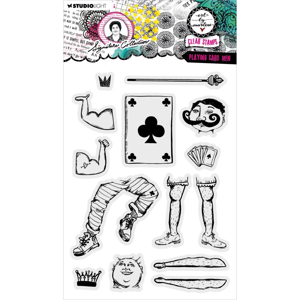 Art by Marlene Signature Collection Clear Stamps: Nr. 648, Playing Card Men (5A0023L51G6NQ)