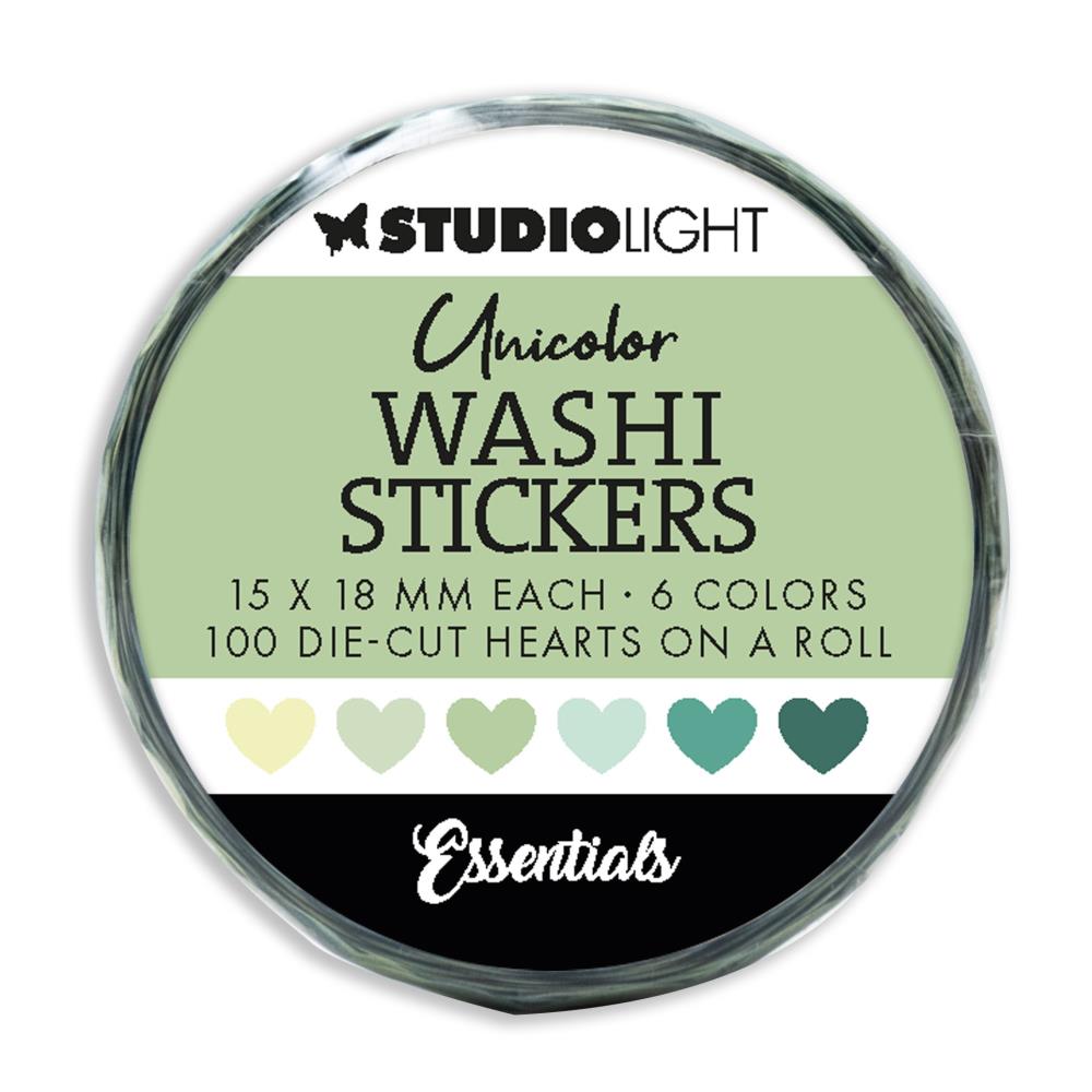 Studio Light Essentials Washi Die-Cut Stickers: Nr. 19, Greens (5A0023JH1G6NZ)