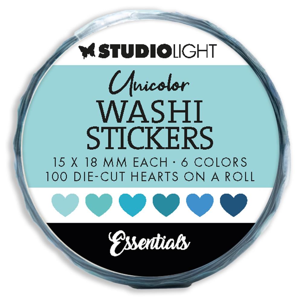 Studio Light Essentials Washi Die-Cut Stickers: Nr. 20, Blues (5A0023LF1G6PB)