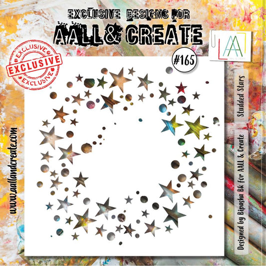 AALL And Create 6"X6" Stencil: Studded Stars (AALL-PC-165)