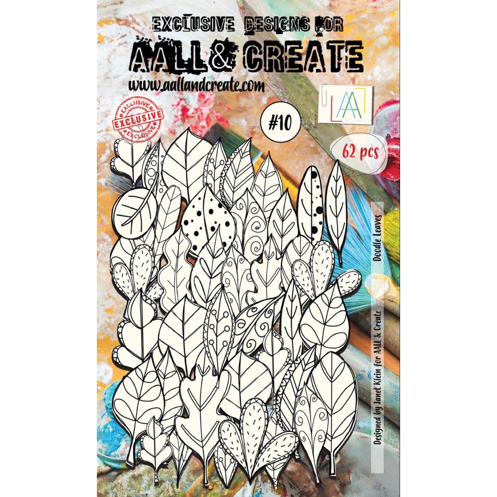 AALL And Create Ephemera: Doodle Leaves - White (AALL-EP-010)