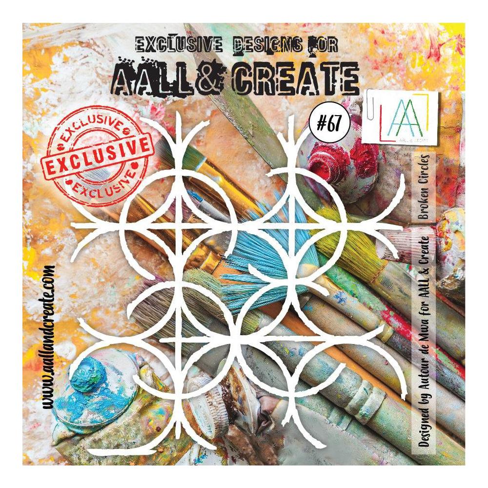 AALL And Create 6"X6" Stencil: Broken Circles (AALL-PC-067)