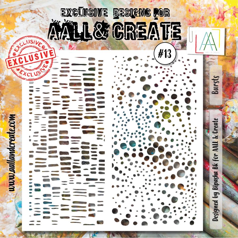 AALL And Create 6"X6" Stencil: Bursts (AALL-PC-013)