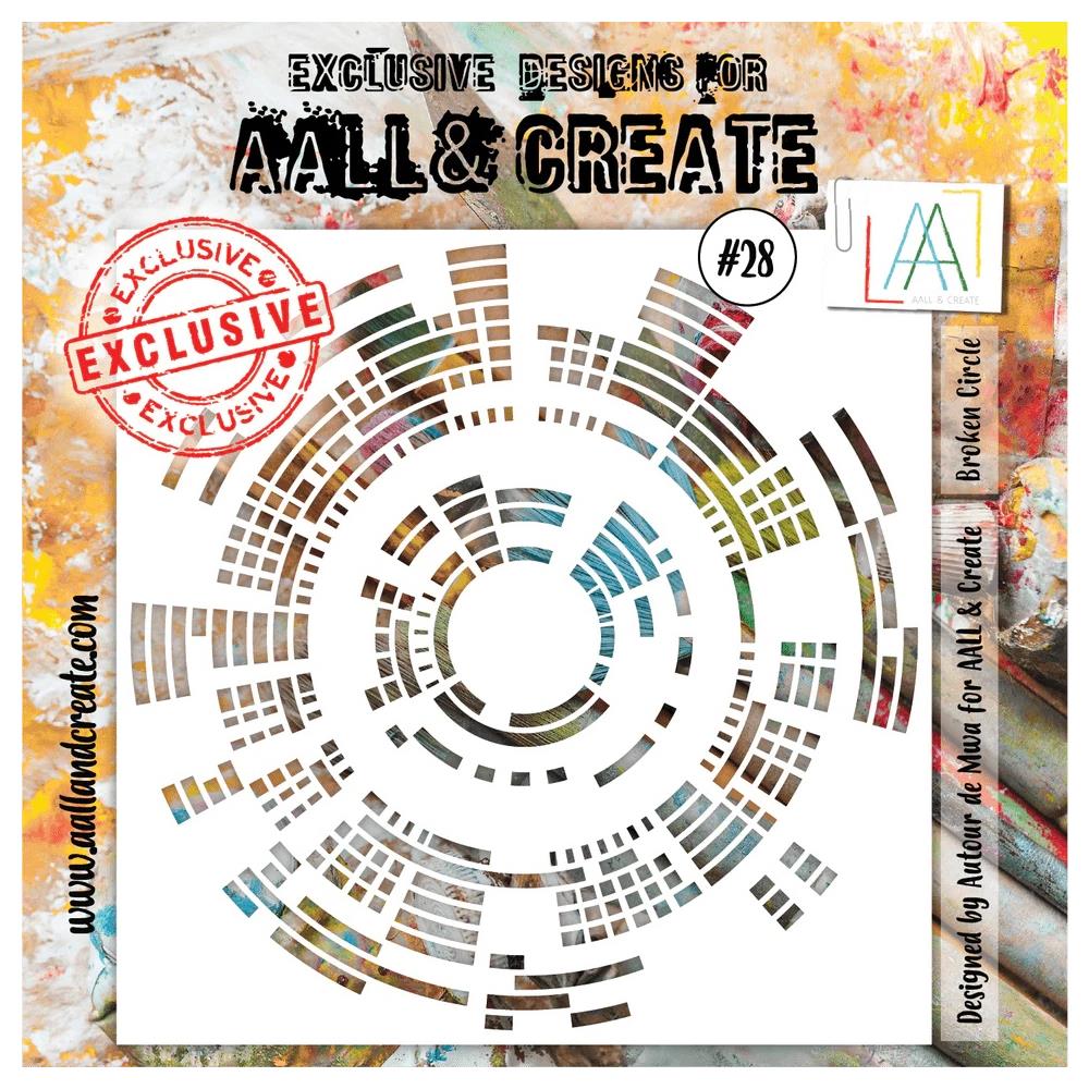 AALL And Create 6"X6" Stencil: Vortex/Broken Circle (AALL-PC-028)