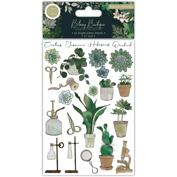 Craft Consortium Botany Boutique Rub-On Transfers, 2/Pkg (5A0023C81G6C9)