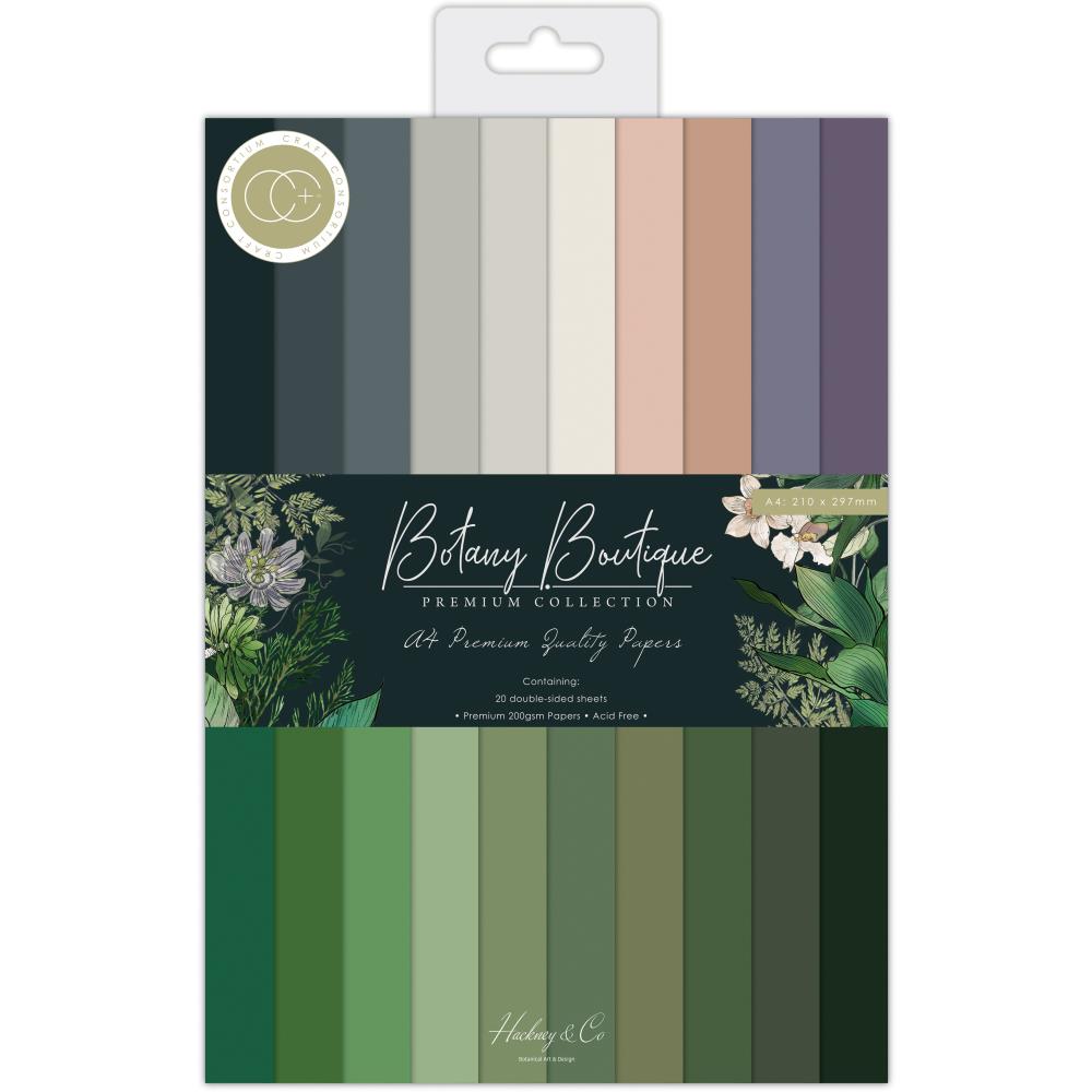 Craft Consortium Botany Boutique A4 Double-Sided Paper Pad, 20/Pkg (5A0023C71G6CF)