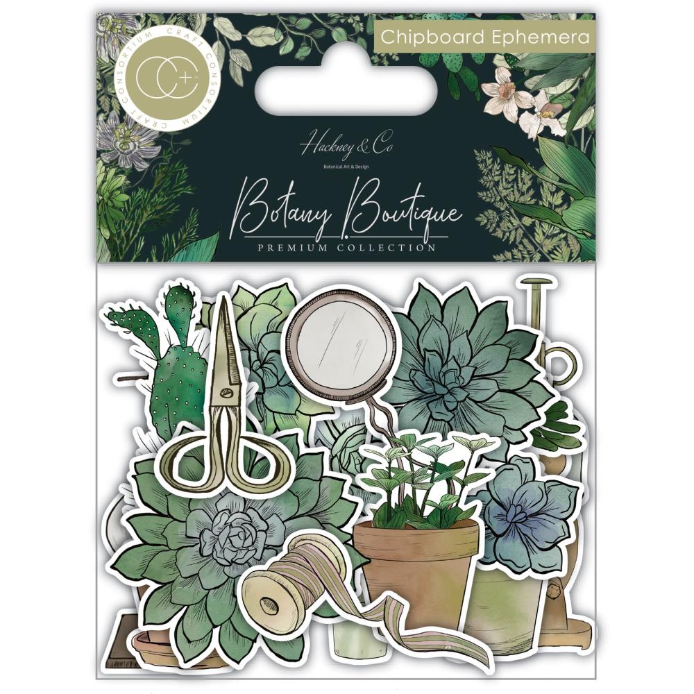 Craft Consortium Botany Boutique Chipboard Ephemera, 29/Pkg (5A0023CC1G6CK)