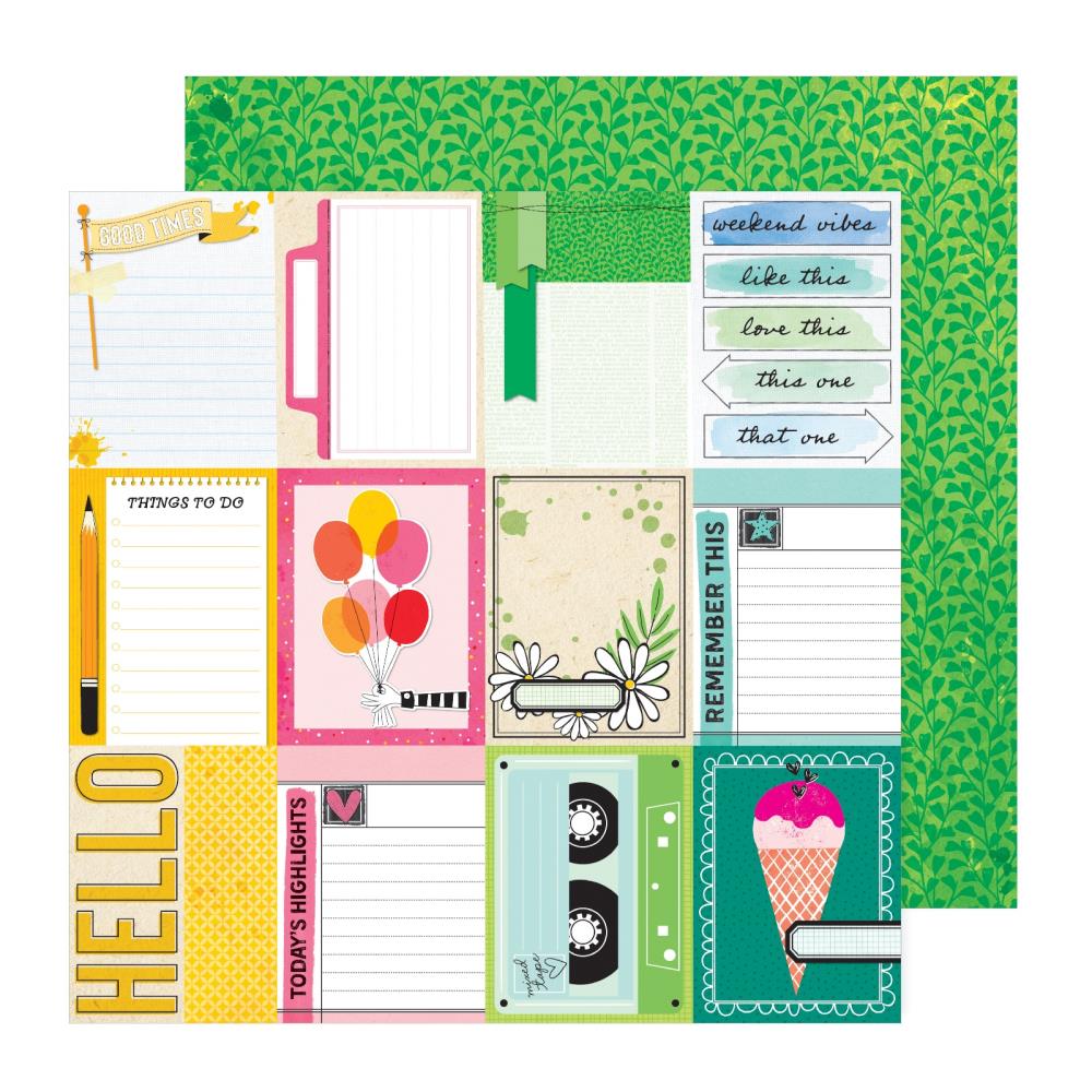 Vicki Boutin Bold And Bright 12"X12" Double-Sided Cardstock: 3 x 4 Journaling Cards (5A0026K41G91C)