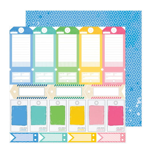 Vicki Boutin Bold And Bright 12"X12" Double-Sided Cardstock: Mixed Tags (5A0026K41G91Q)