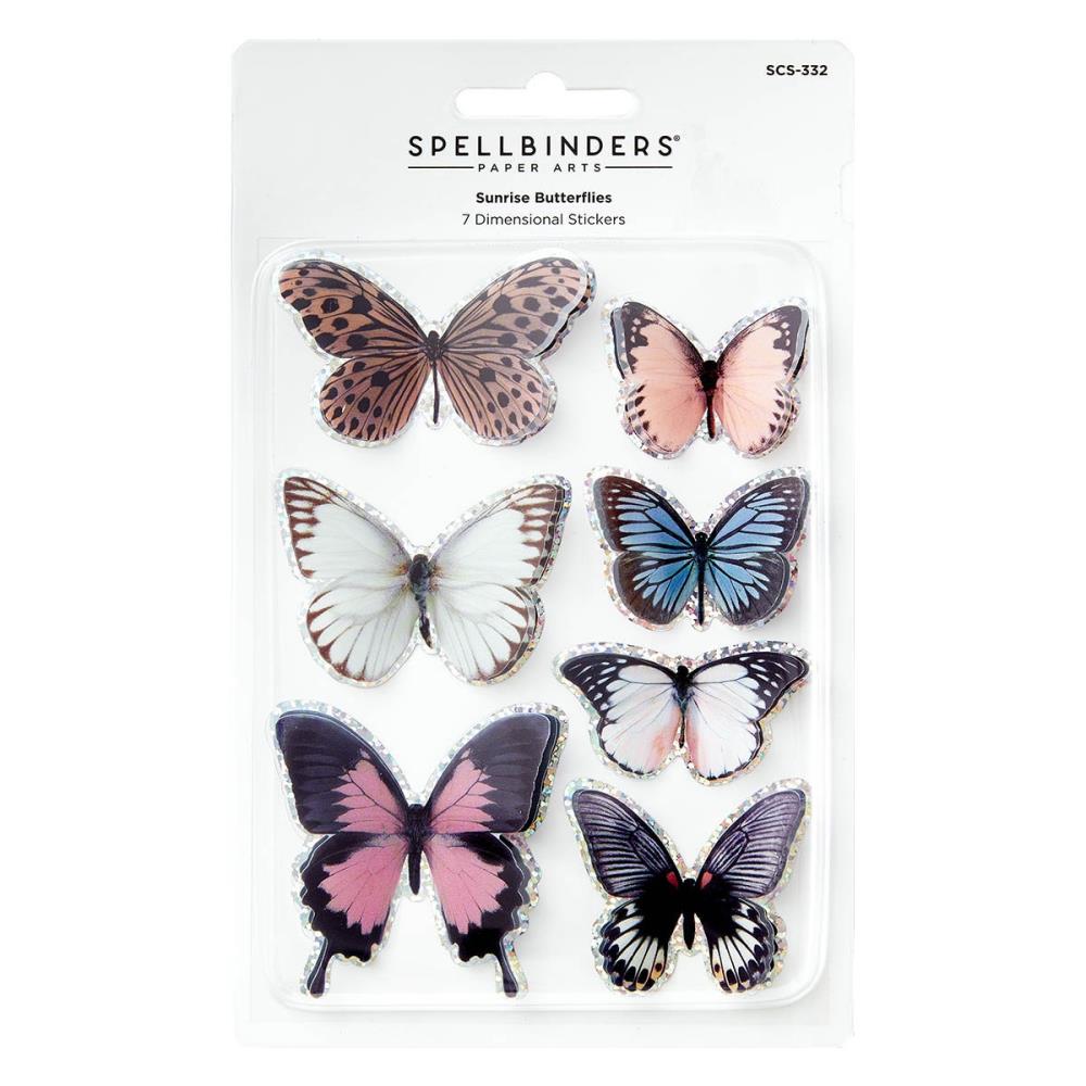 Spellbinders Timeless Stickers: Sunrise Butterflies (5A0026WG1G9B1)