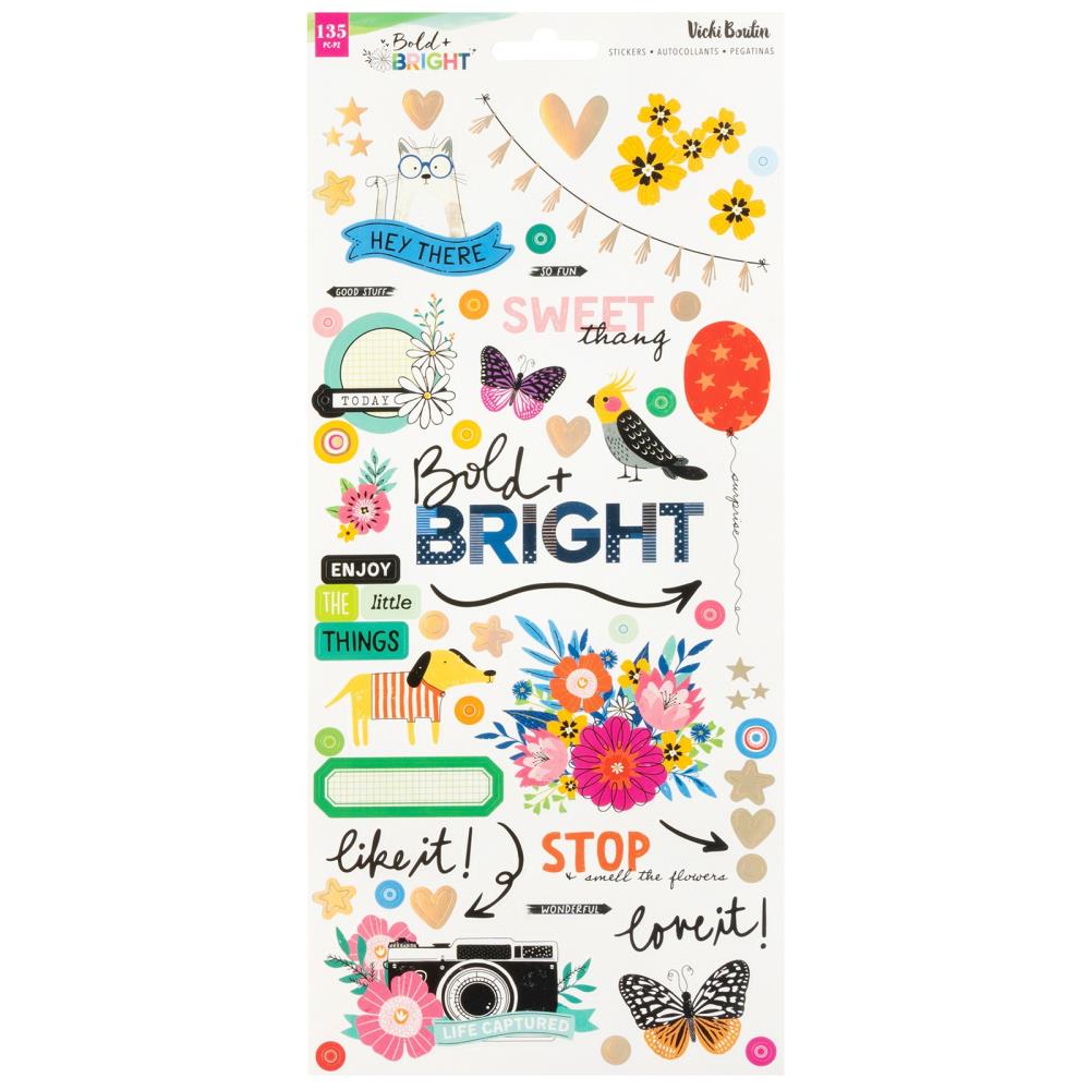 Vicki Boutin Bold And Bright 6"X12" Cardstock Stickers, 135 Pieces (5A0026JX1G911)