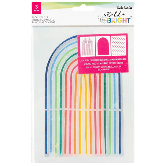 Vicki Boutin Bold And Bright Stencil Pack: Arches, 3/Pkg (5A0026JG1G91Z)