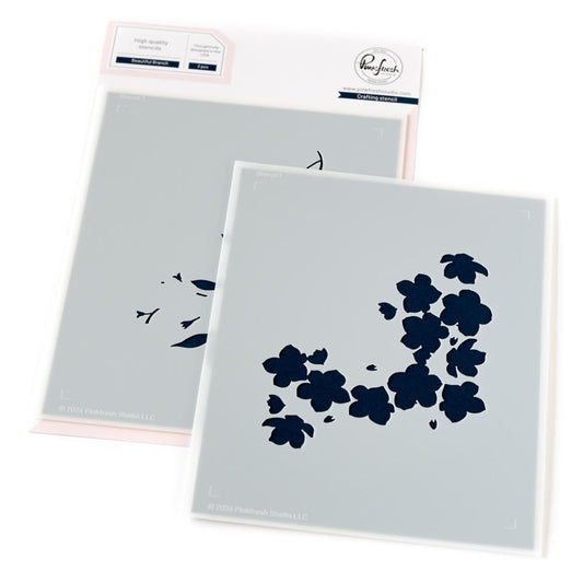 Pinkfresh Studio 4.25"X5.5" Stencils: Beautiful Branch, 2/Pkg (5A0026SR1G975)