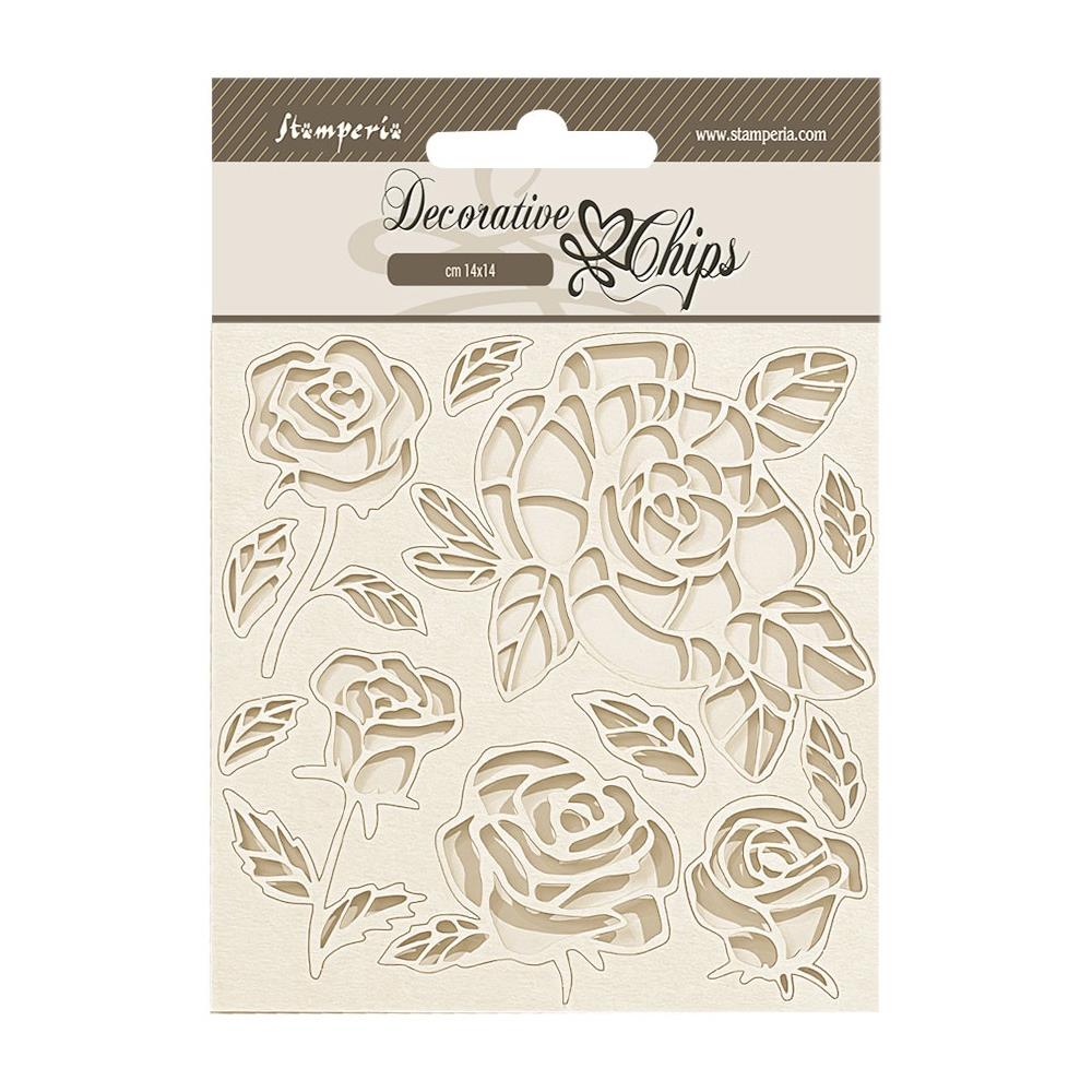 Stamperia Shabby Rose 5.5"X5.5" Decorative Chips: Roses (5A00254G1G82D)