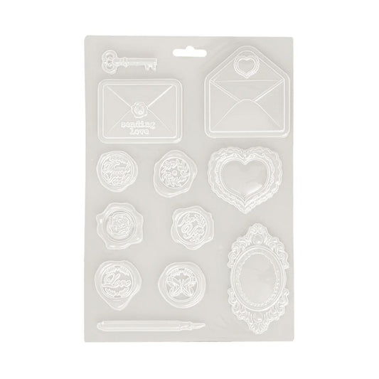 Stamperia Shabby Rose A5 Soft Maxi Mould: Letters And Seals (5A00254L1G82J)