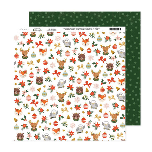 Crate Paper Holly Jolly 12"X12" Double-Sided Cardstock: #7 (5A0027911G9J0)