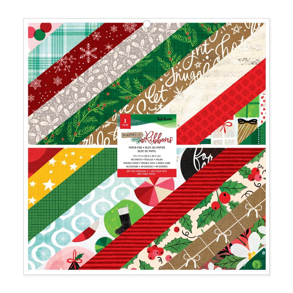 Vicki Boutin Wrapped In Ribbons 12"X12" Paper Pad, 48/Pkg (5A00278Q1G9J6)