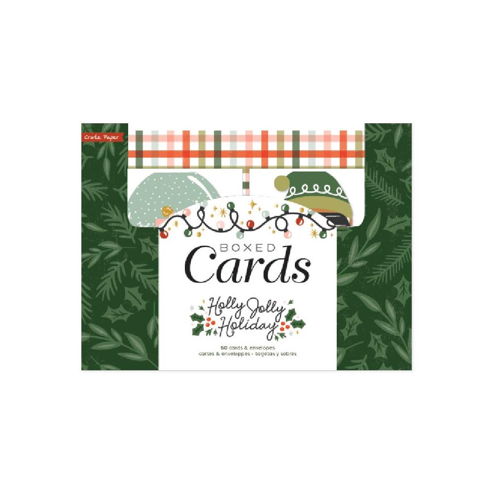 American Crafts A2 Cards W/Envelopes: Crate Paper Holly Jolly, 40/Box (5A00278V1G9JL)