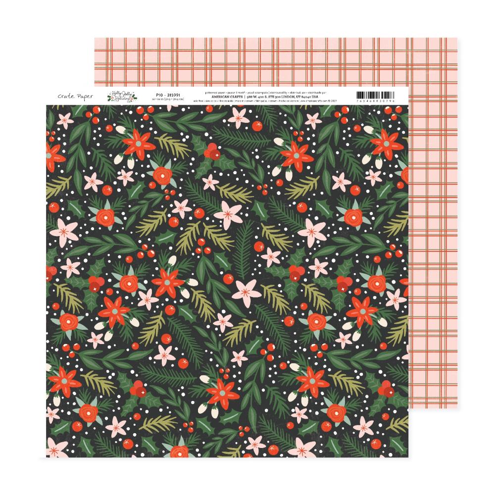 Crate Paper Holly Jolly 12"X12" Double-Sided Cardstock: #10 (5A0027911G9JM)