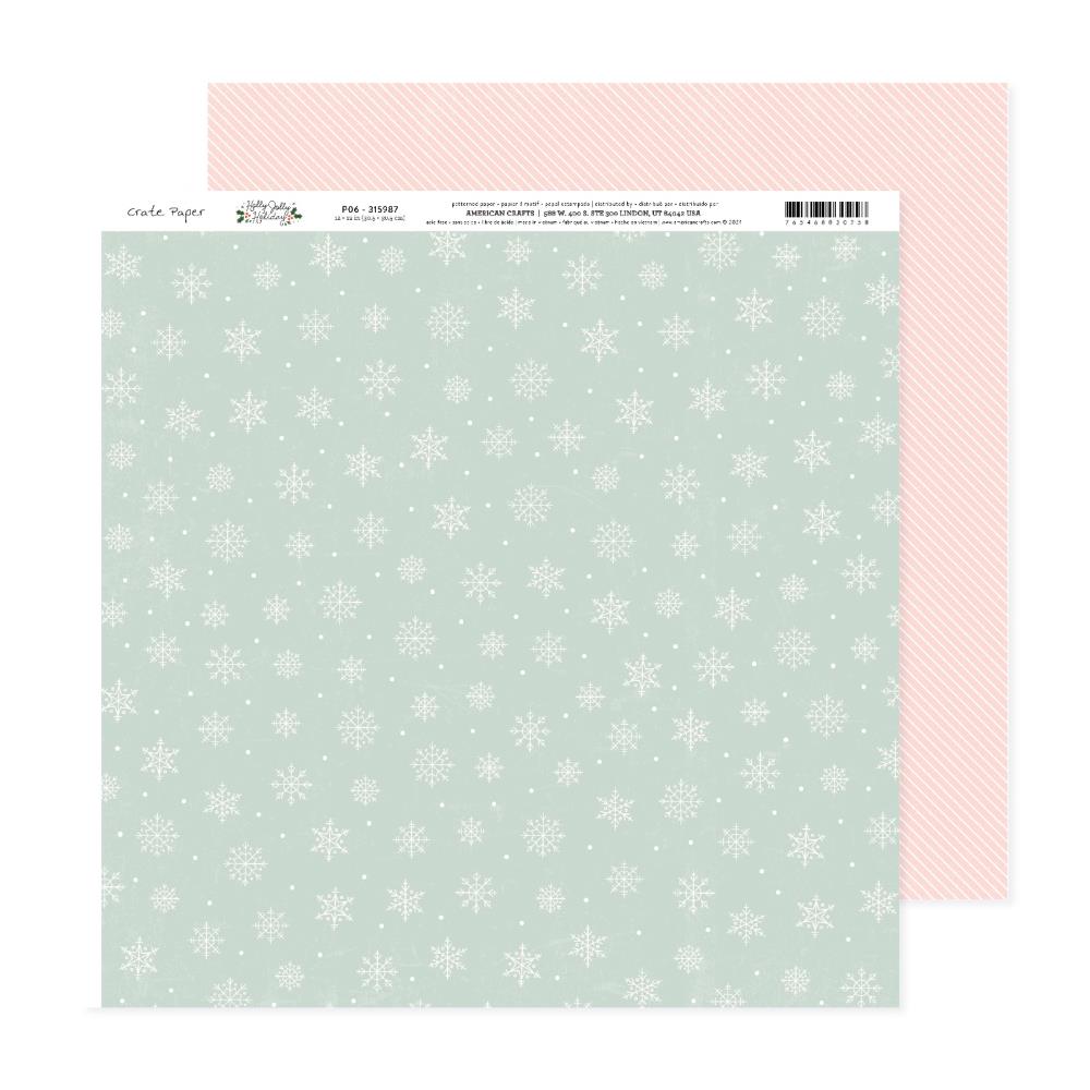 Crate Paper Holly Jolly 12"X12" Double-Sided Cardstock: #6 (5A0027911G9JP)