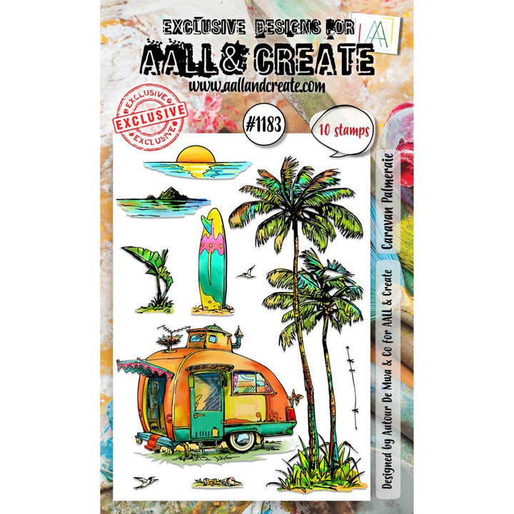 AALL And Create A6 Photopolymer Clear Stamp Set: Caravan Palmeraie (5A0027FP1G9R9)