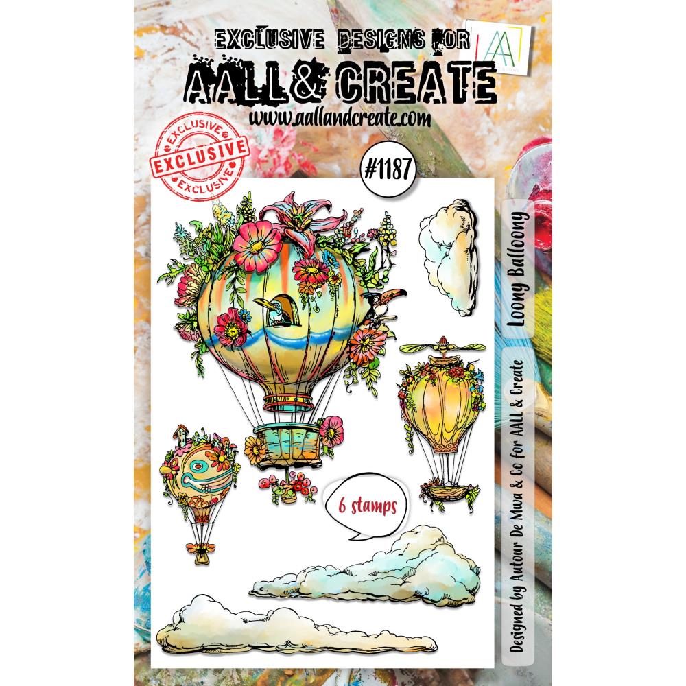 AALL And Create A6 Photopolymer Clear Stamp Set: Loony Balloony (5A0027FX1G9RD)