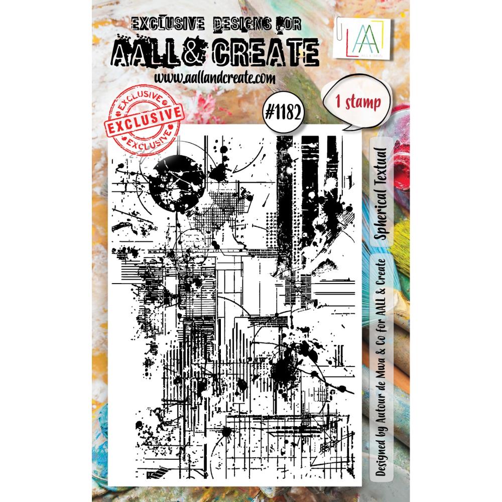 AALL And Create A7 Photopolymer Clear Stamp Set: Spherical Textual (5A0027FR1G9RK)