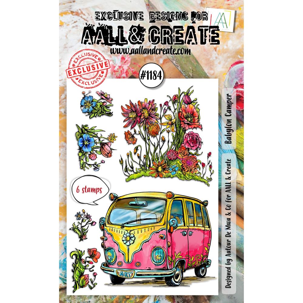 AALL And Create A6 Photopolymer Clear Stamp Set: Babylon Camper (5A0027FF1G9RL)