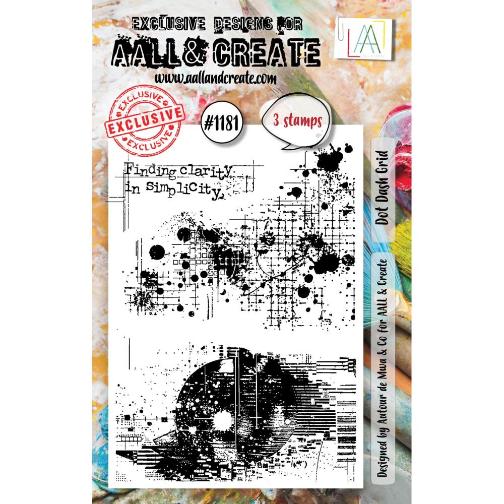 AALL And Create A7 Photopolymer Clear Stamp Set: Dot Dash Grid (5A0027FL1G9RP)