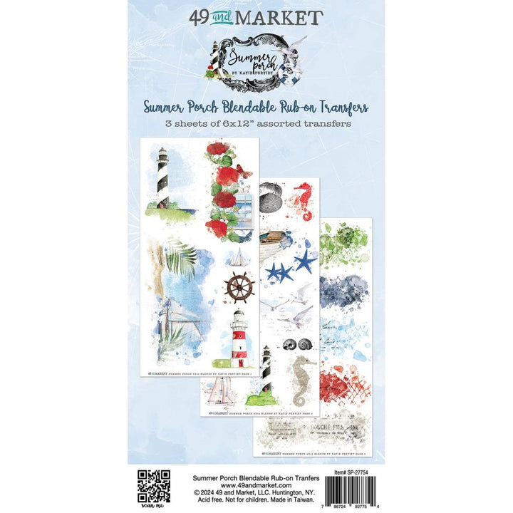 49 and Market Summer Porch Rub-on Transfer Set: Blendable (5A0021HT1G4F7)