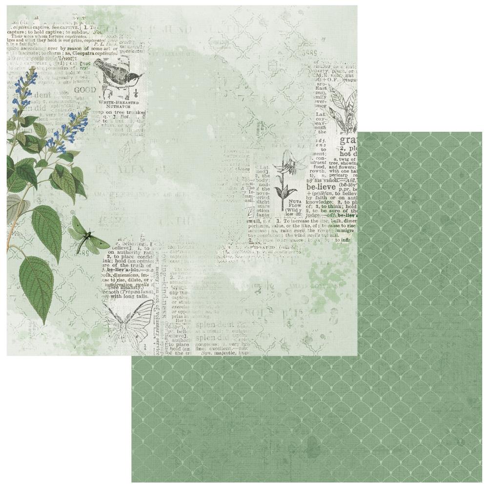 49 and Market Color Swatch: Willow 12"X12" Double-Sided Cardstock: #1 (A5002404G178B)