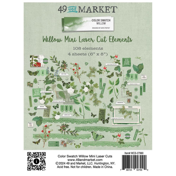 49 and Market Color Swatch: Willow Mini Laser Cut Outs: Elements (A5002401G1795)