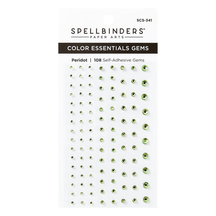 Spellbinders Color Essentials Gems: Peridot, 108/Pkg (5A0028MP1GBNX)