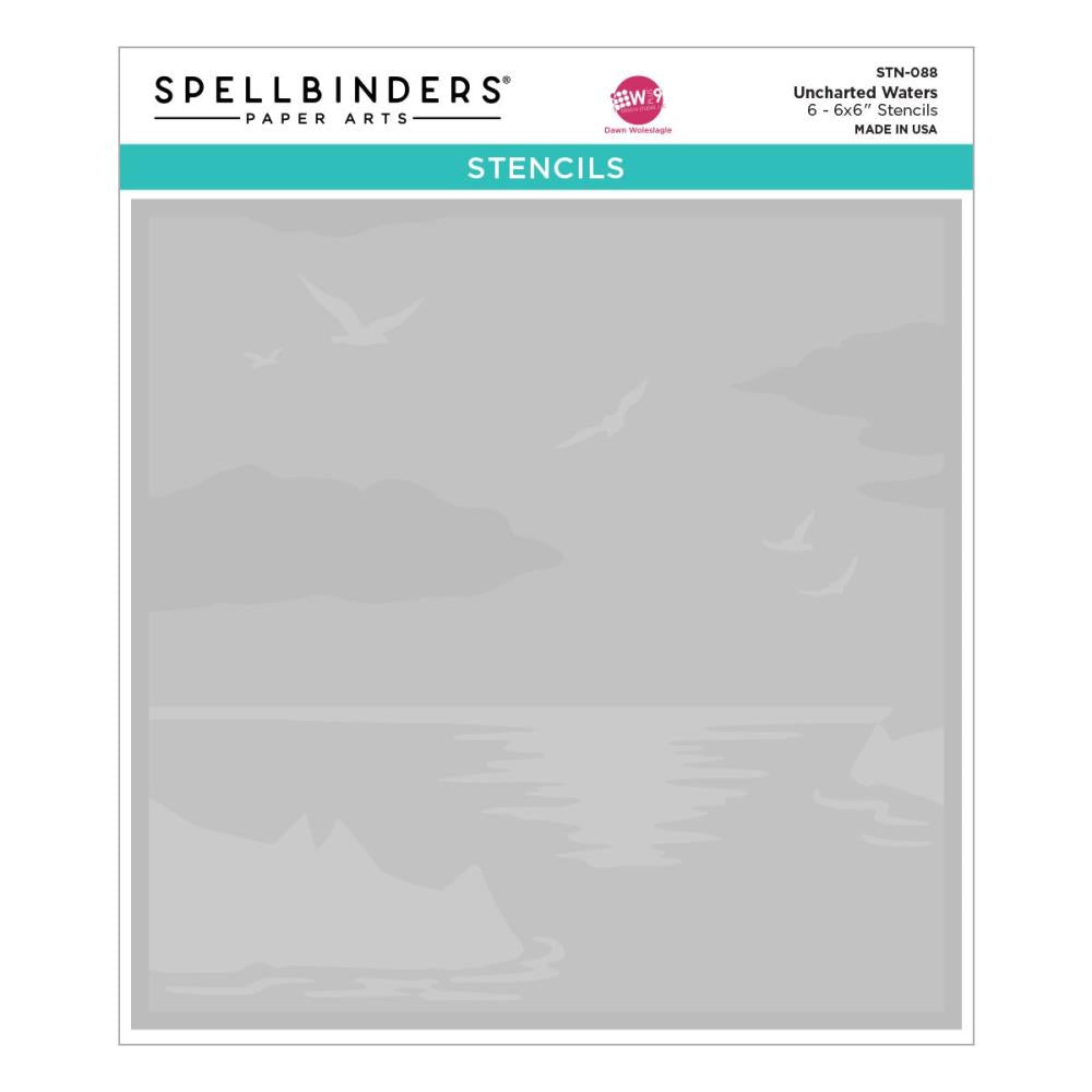 Spellbinders Fair Winds Stencil: Uncharted Waters, By Dawn Woleslagle (5A0028MG1GBP0)