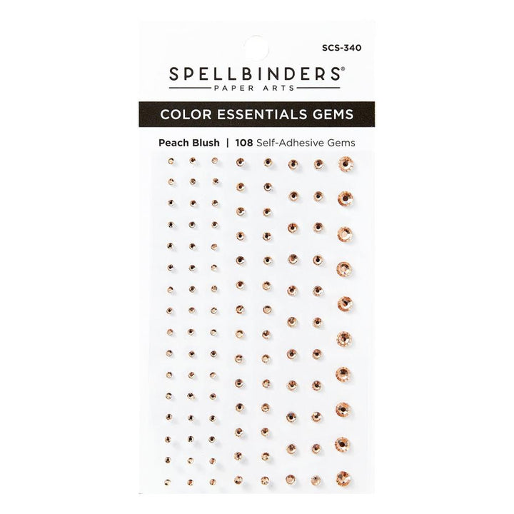 Spellbinders Color Essentials Gems: Peach Blush, 108/Pkg (5A0028MJ1GBPD)