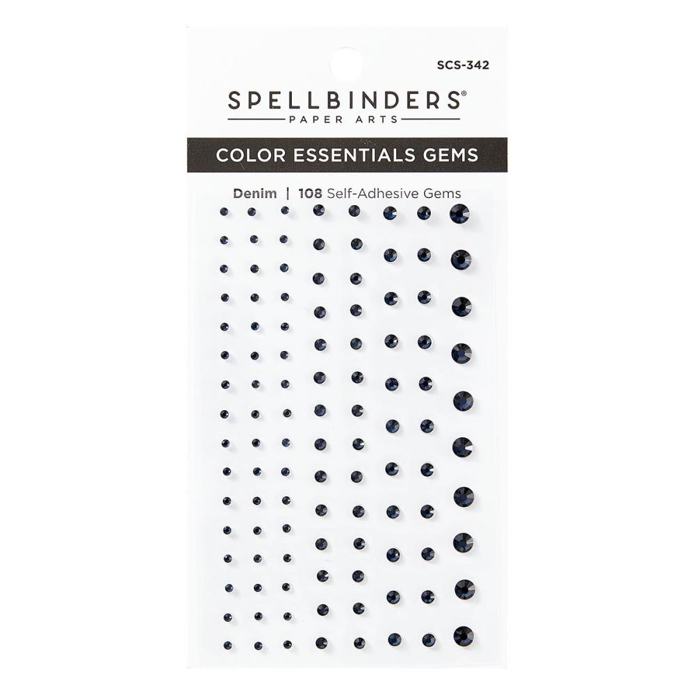 Spellbinders Color Essentials Gems: Denim, 108/Pkg (5A0028M91GBPG)